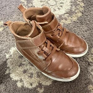 Boys wonder nation brown leather shoes